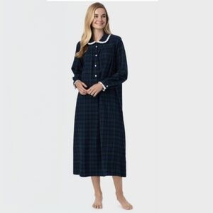 Lanz of Salzburg Black Watch Flannel Nightgown – Women’s M